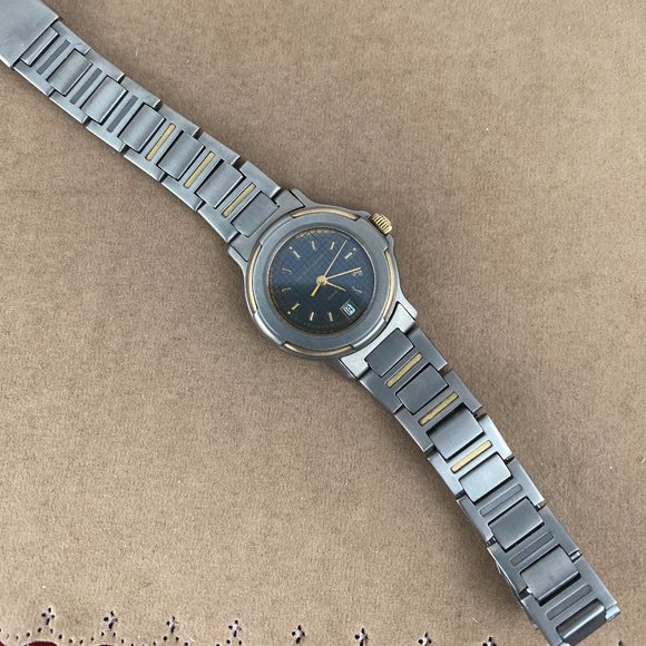 Vintage 2 Tone Gold Inlay Titanium Designer Daniel Mink Watch - Picture 4 of 9